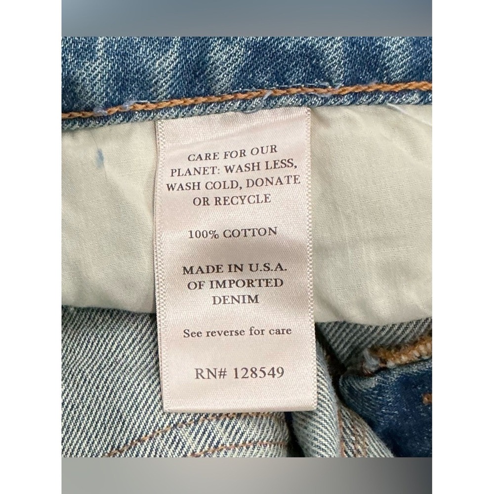 Aviator Nation Canyon Crop Jeans Mid Rise Vintage Medium Wash Distressed 30 - Picture 8 of 8
